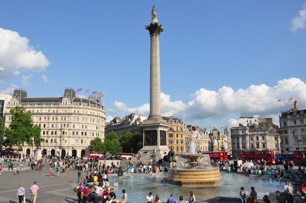 Praça Trafalgar Square em Londres