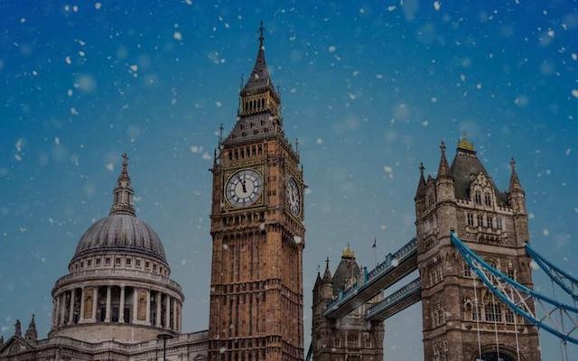 London Bridge e Big Ben no inverno