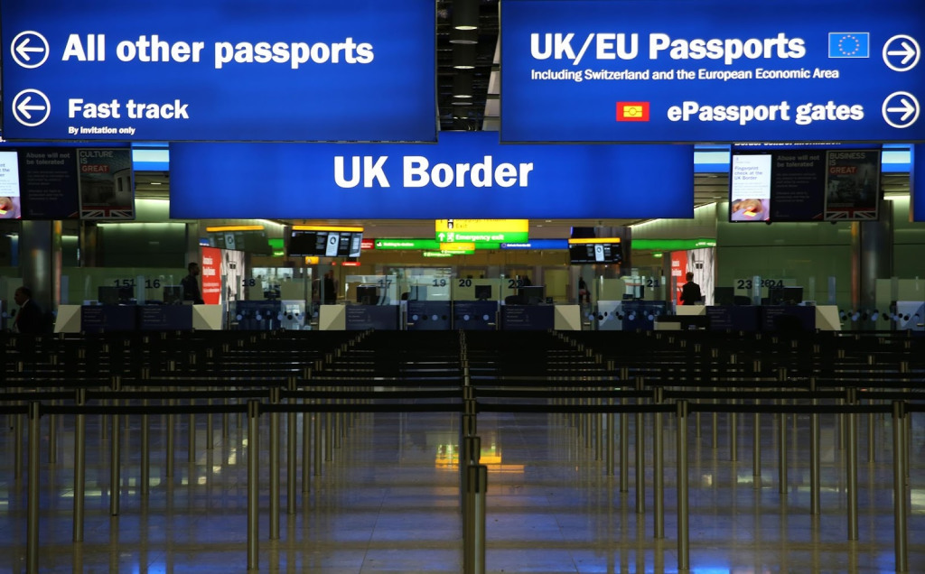 Imigração no aeroporto de Londres