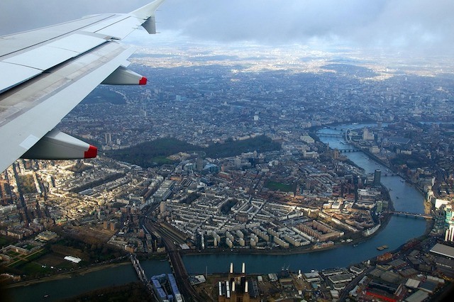 Vista de Londres desde o avião