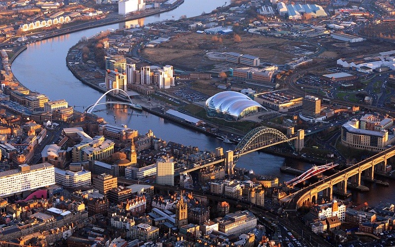 Vista aérea de Newcastle