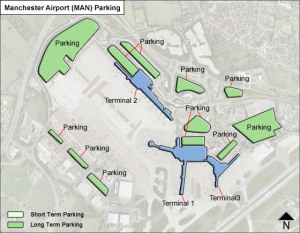 Mapa do Aeroporto de Manchester