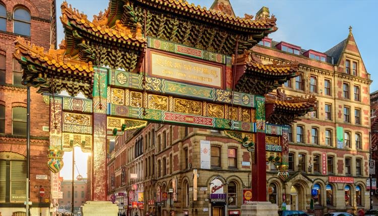 Bairro de Chinatown em Manchester