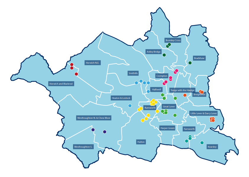 Onde ficar em Manchester: mapa