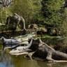 Dinossauros no Crystal Palace Park em Londres