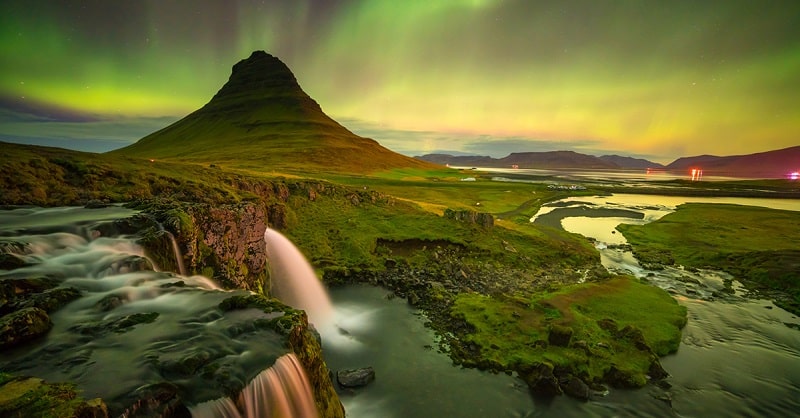 Aurora boreal na Islândia