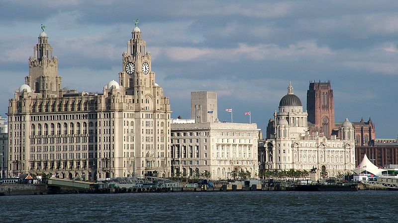 Cidade de Liverpool na Inglaterra